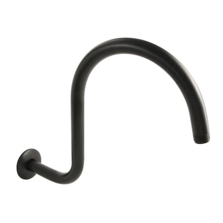 Kingston Brass K114C0 Restoration 14" Shower Arm & Flange, Matte Black K114C0